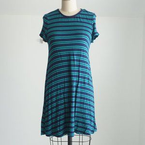 Blue Striped T-Shirt Dress Size Small